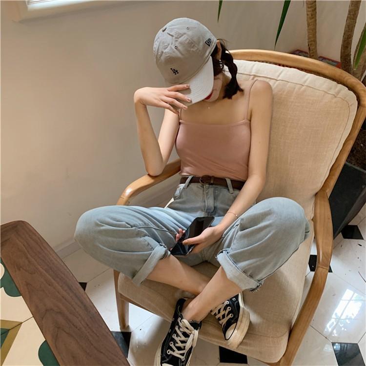 Áo thể thao bra hai dây bản to croptop màu đen CRA018