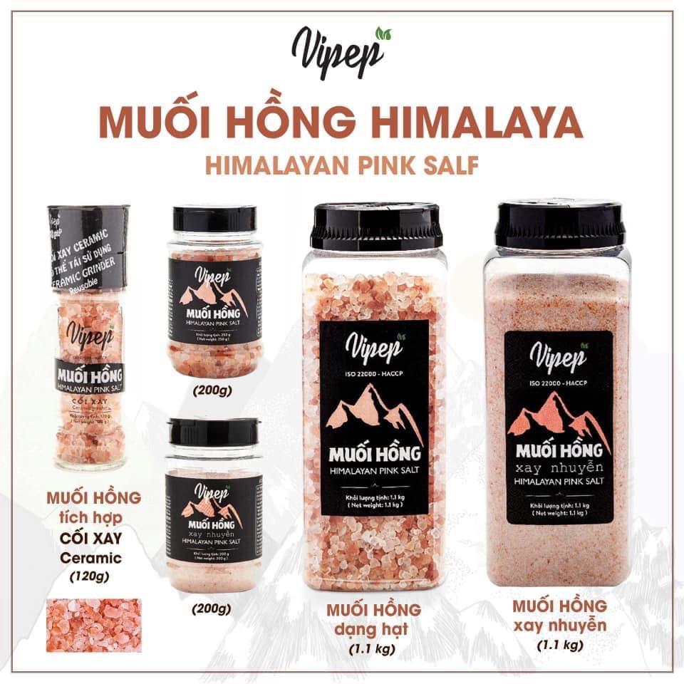 Muối hồng Himalaya Vipep xay nhuyễn, nhiều khoáng chất dinh dưỡng tốt cho sức khỏe (250g-1,1kg)