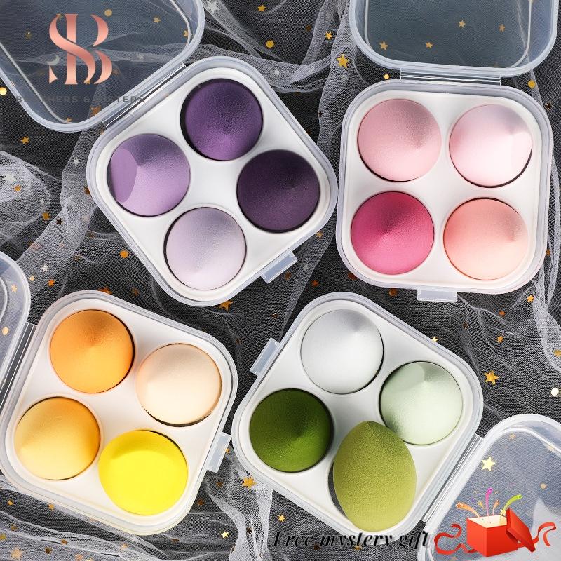 Set 4 mút tán trang điểm hình trứng SUAKE có thể sử dụng khô và ướt tiện dụng