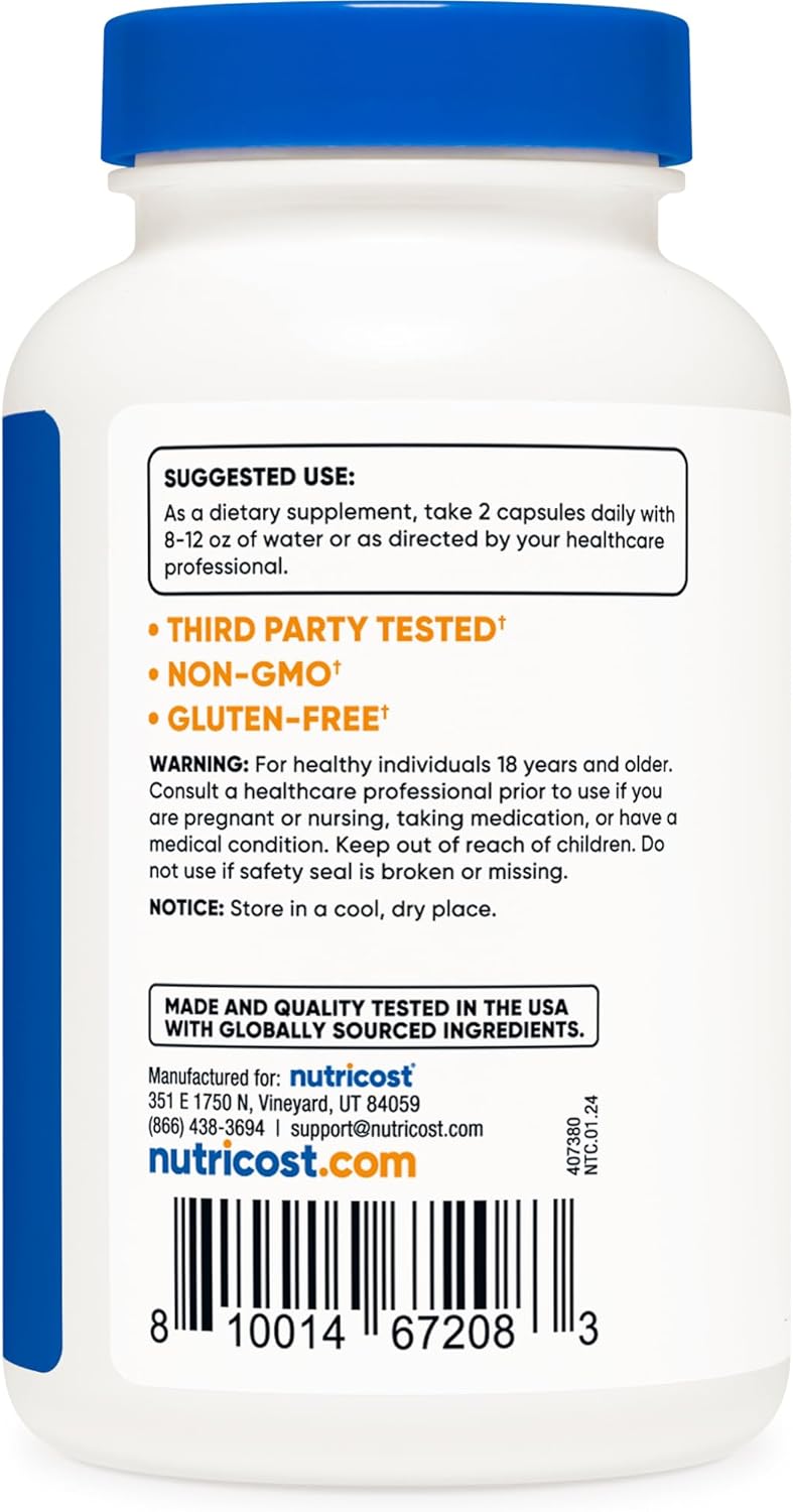 Nutricost Magnesium + Extra Strength 420mg (120 Viên - 240 Viên) - Viên Uống Hỗ Trợ Giấc Ngủ Cải Thiện Trí Nhớ, Đau Đầu