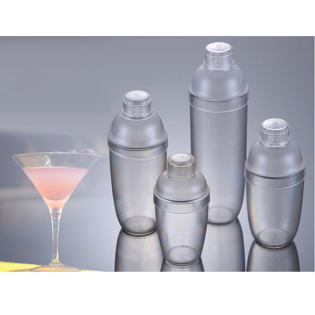 Plastic Cocktail Shaker Mixer Drink with Measurement Bartender Tool