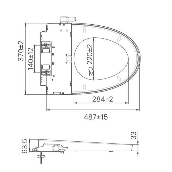 Nắp Bàn Cầu Inax CW-S32 - Nắp Phun Rửa Cơ Thông Minh - Không Dùng Điện - Bảo Hành 12 Tháng