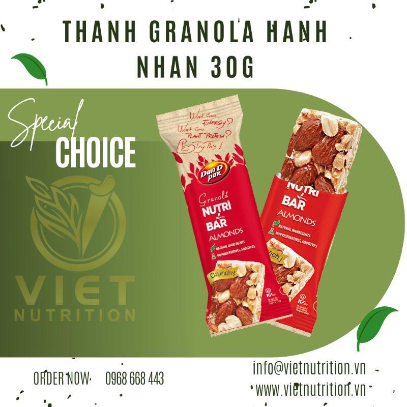 Thanh Granola Hạnh nhân năng lượng 30g