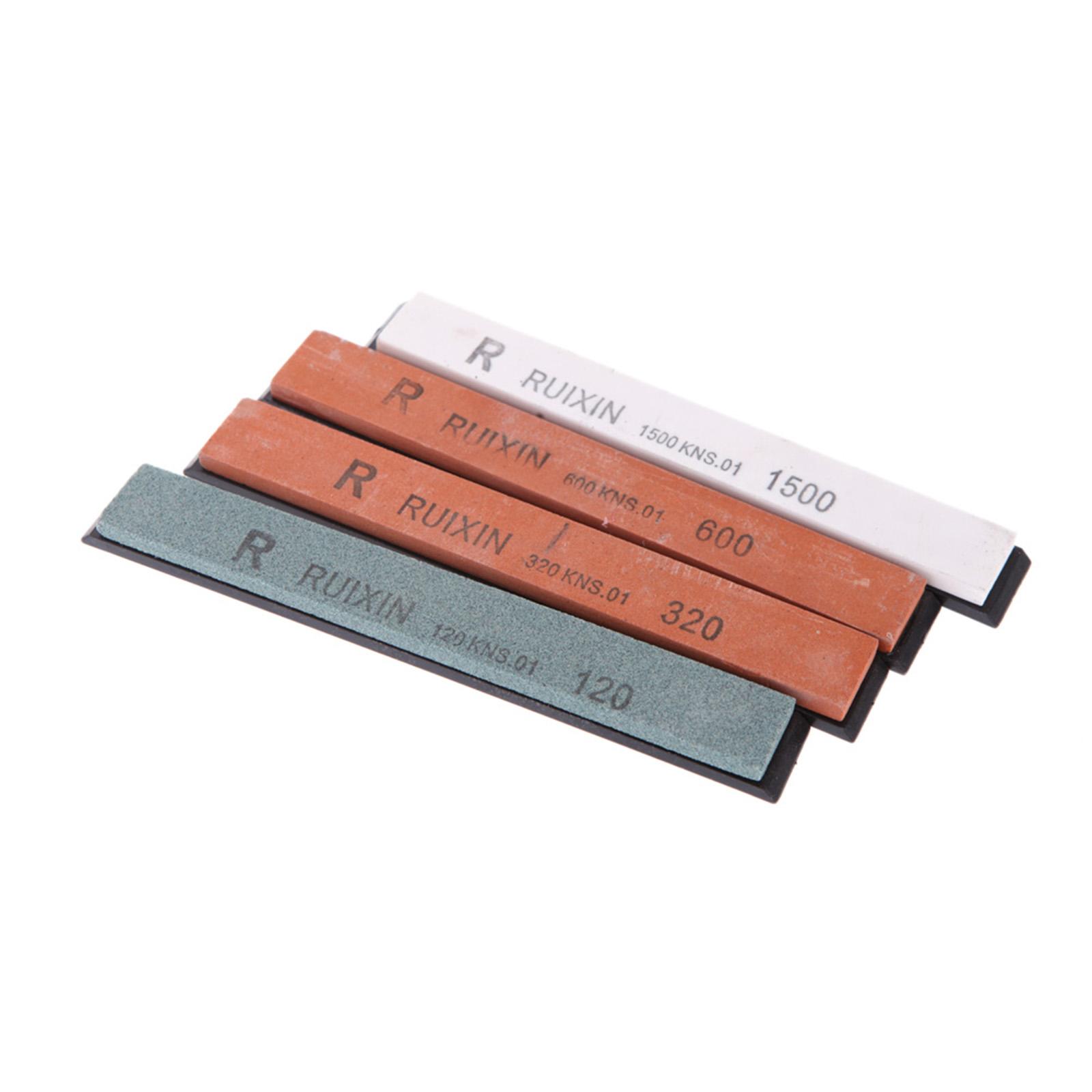 4pcs Sharpening Stones 120# 320# 600# 1500# Whetstone Honing Stone for Kitchen Knife Scissors Knife Sharpener