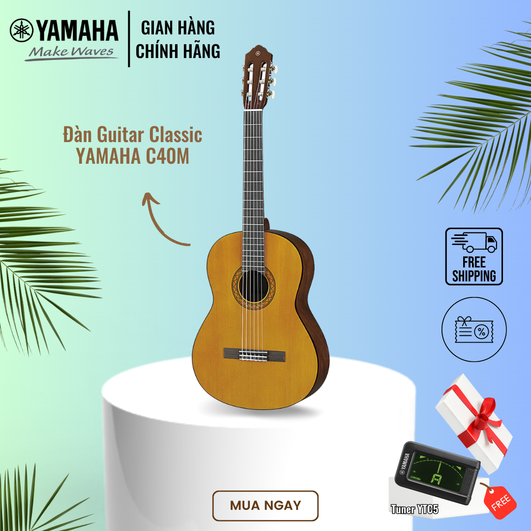Đàn Guitar Classic Yamaha C40MII-CG shape Spruce Top Back &amp; Side Tonewood