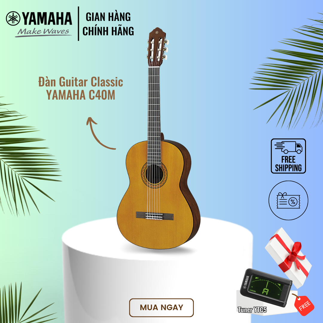Đàn Guitar Classic Yamaha C40MII-CG shape Spruce Top Back & Side Tonewood