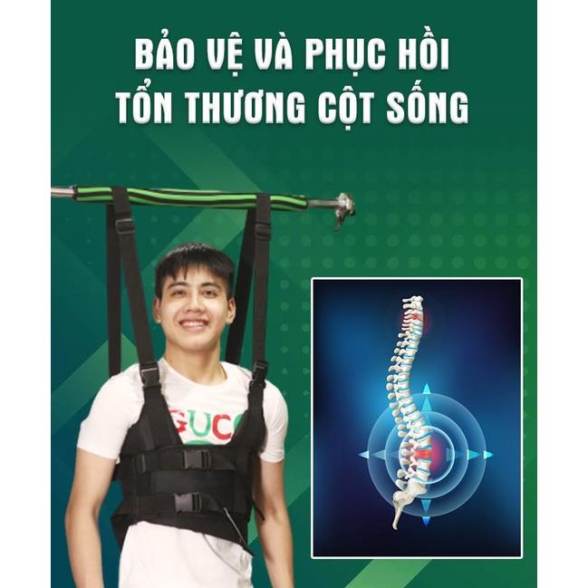 Đai Treo Kéo Giãn Cột Sống Lưng, Đai Kéo Giãn Cột Sống - BẢN CẢI TIẾN - Cải Thiện Thoát Vị, Thoái Hóa...