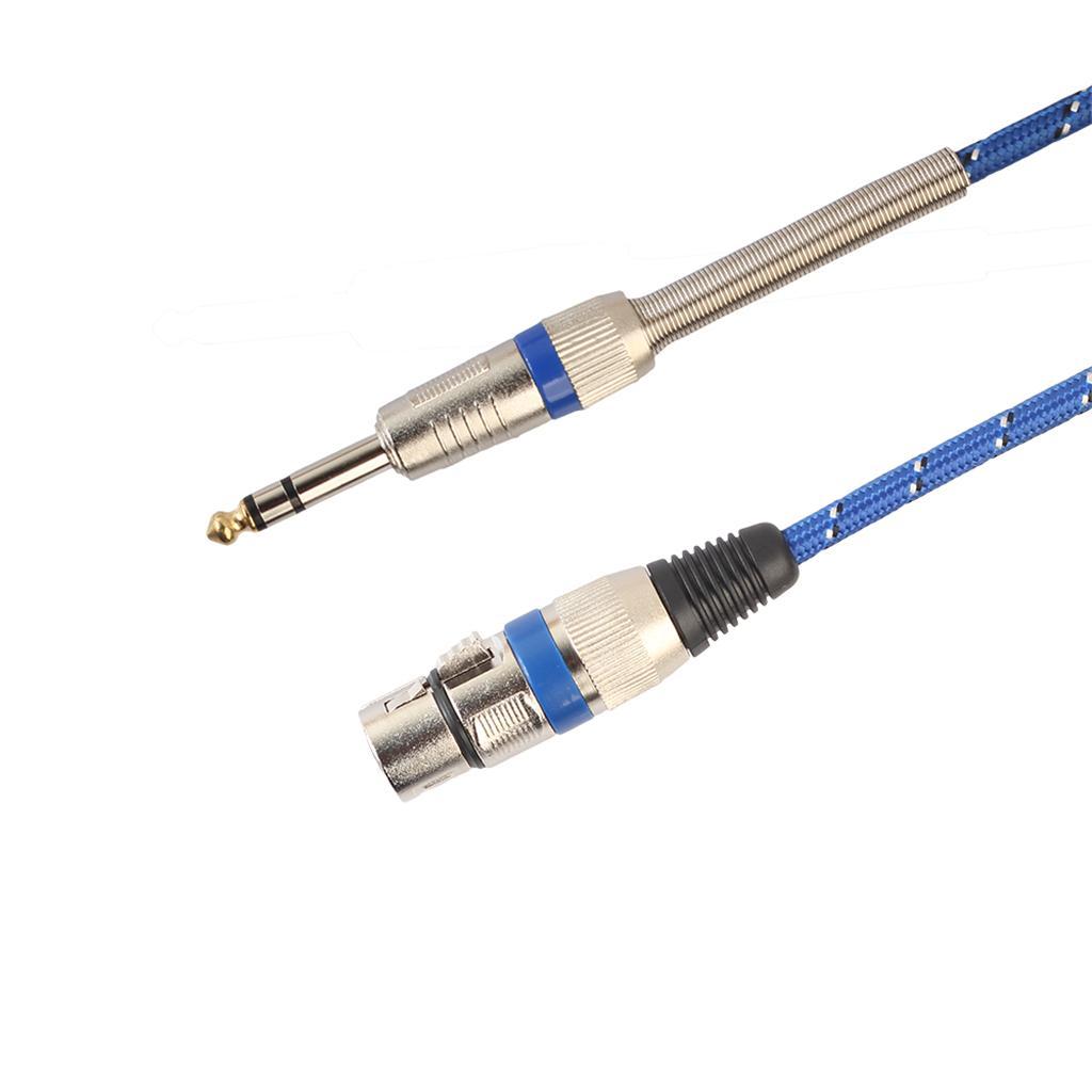 XLR Female to 1/4" 6.35mm TRS Male Balanced Stereo Audio Mic OFC Cable 20m