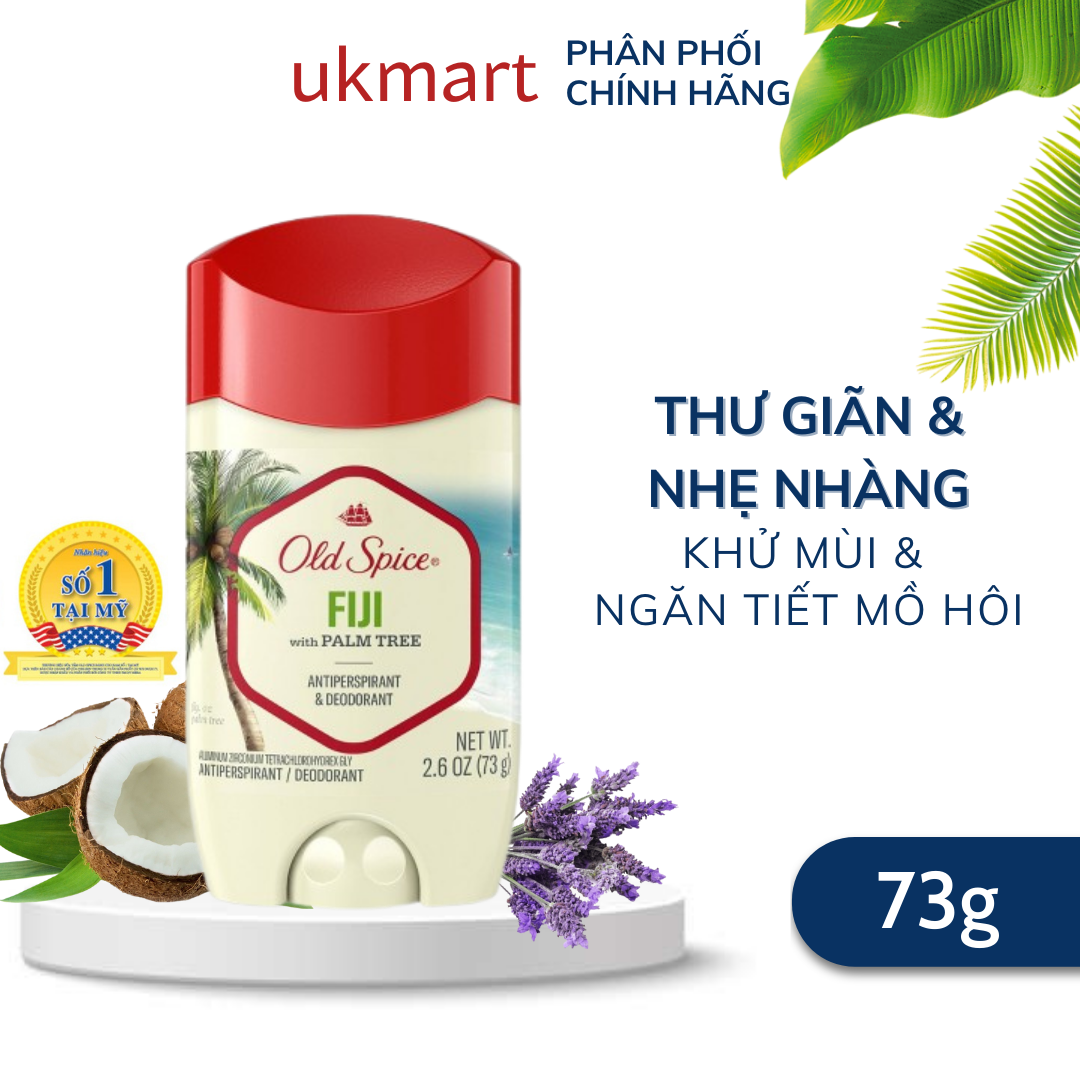 Sáp Khử Mùi Old Spice Ngăn Tiết Mồ Hôi Nhiều Mùi Hương Bearglove I Wolfthorn I Timber I Fiji 73g Chuẩn Chất Đàn Ông