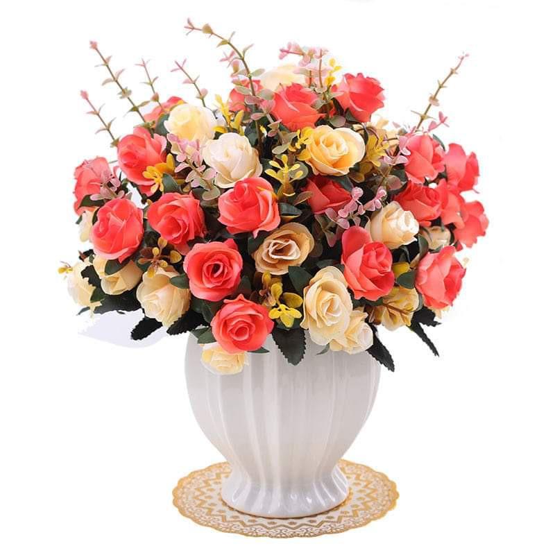 Lọ hoa gốm sứ cao cấp men bóng, bình cắm hoa decor trang trí nhà cửa sang trọng