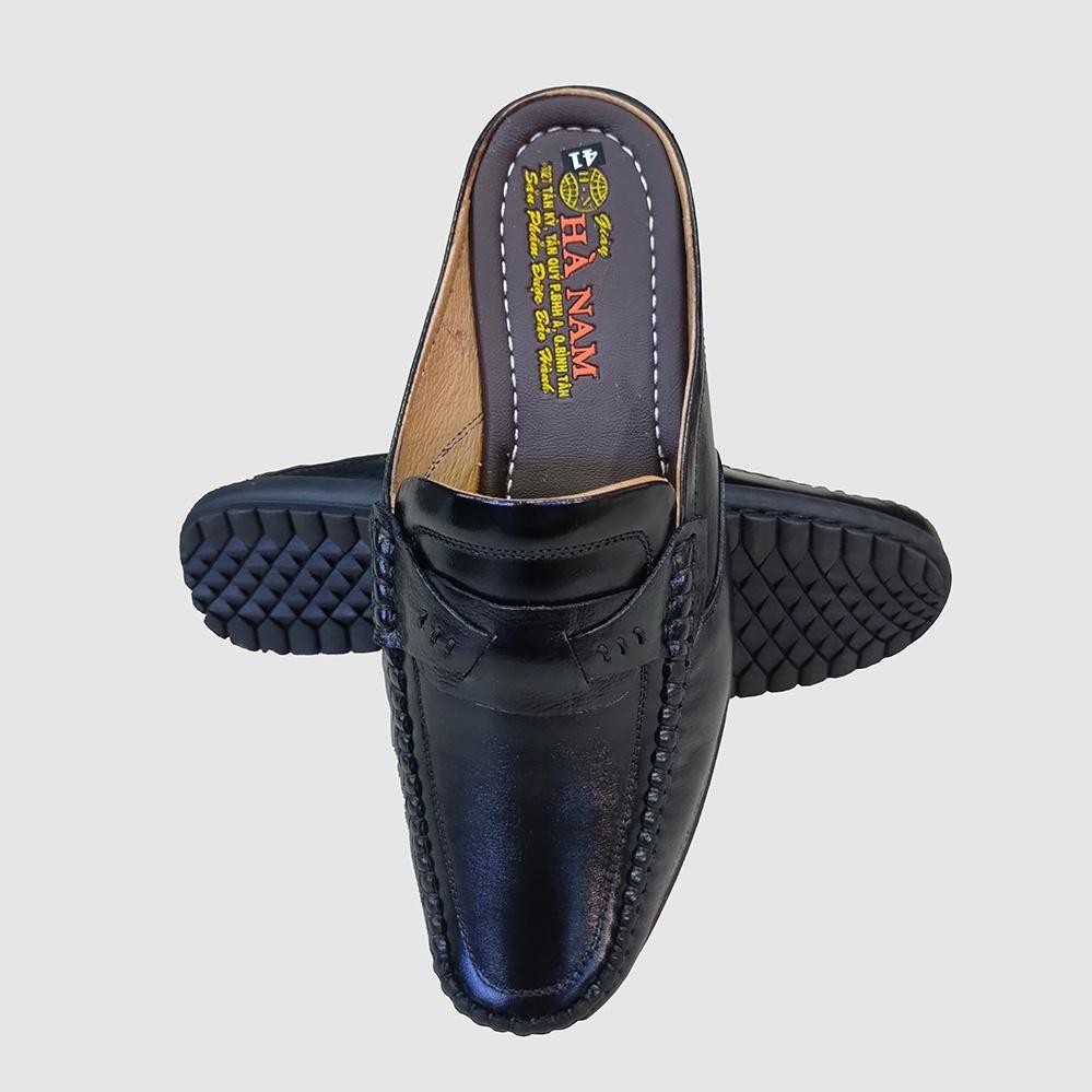 Dép Bít Mũi Nam Da Bò Thật TiTi ĐÔ Cao Cấp GSB20104d