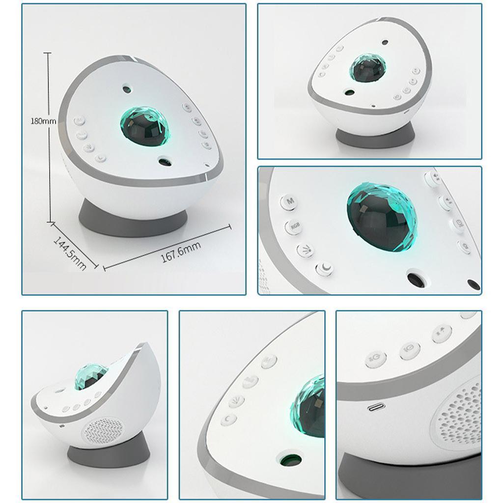 Rotary LED Galaxy Night Light Projector Party Bluetooth Speaker Lamp Remote