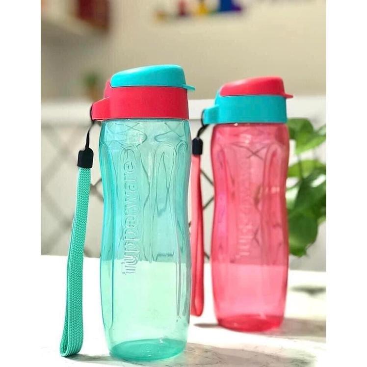 Bình nước eco 500ml (thân đỏ nắp xanh) tupperware hàng chính hãng nhựa nguyên sinh an toàn cho sức khỏe