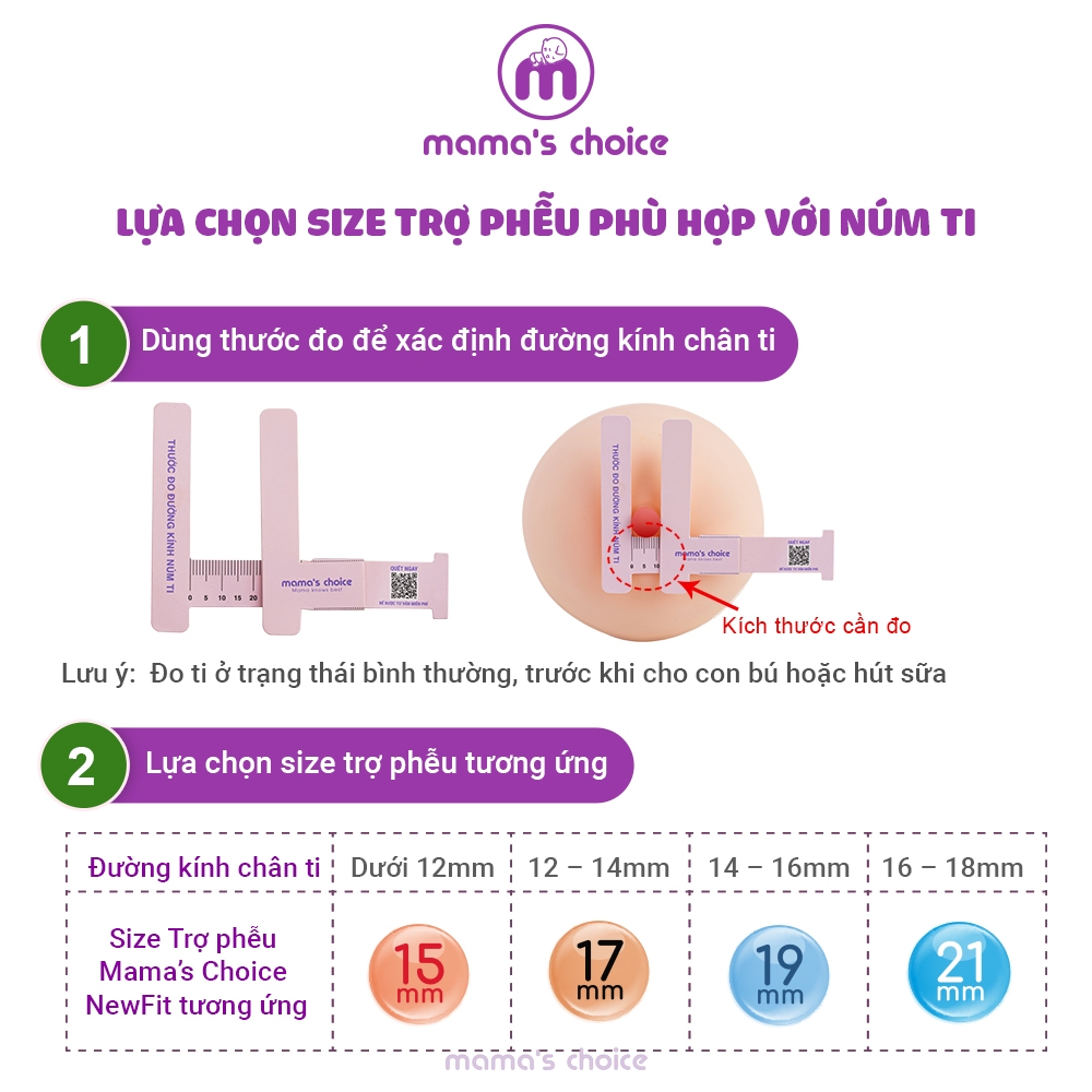 Trợ Phễu Silicone Mama's Choice NewFit, Đệm Hạ Size Phễu Size 15-17-19-21mm, Hút Sữa Hiệu Quả và Êm Ái - 2 Cái GIÁ TỐT