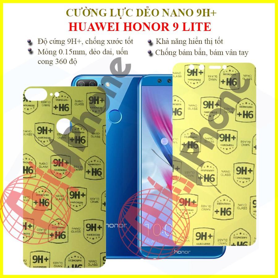 Dán cường lực dẻo nano trước, sau  dành cho Huawei Honor 9 Lite