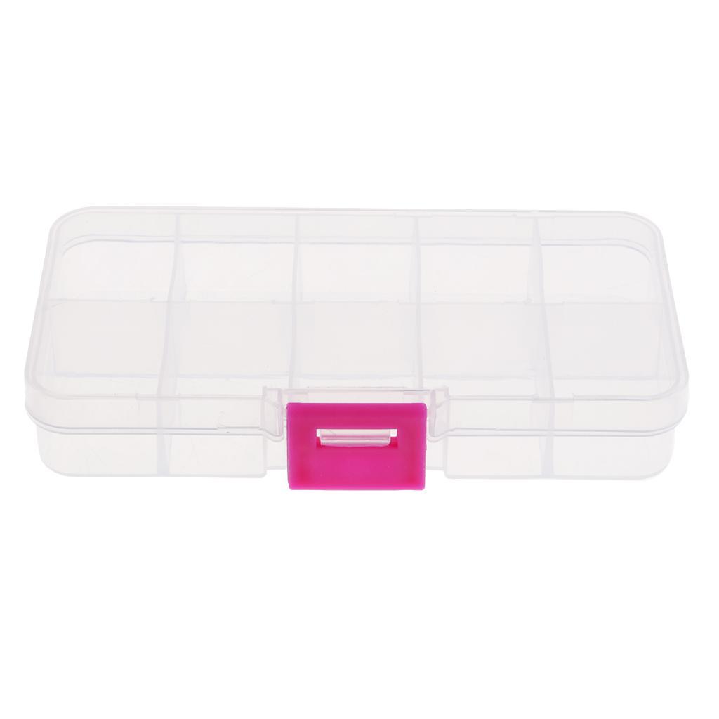 1Pc Transparent Sewing Storage Box Sewing Machine Bobbin Organizer 10 Grids