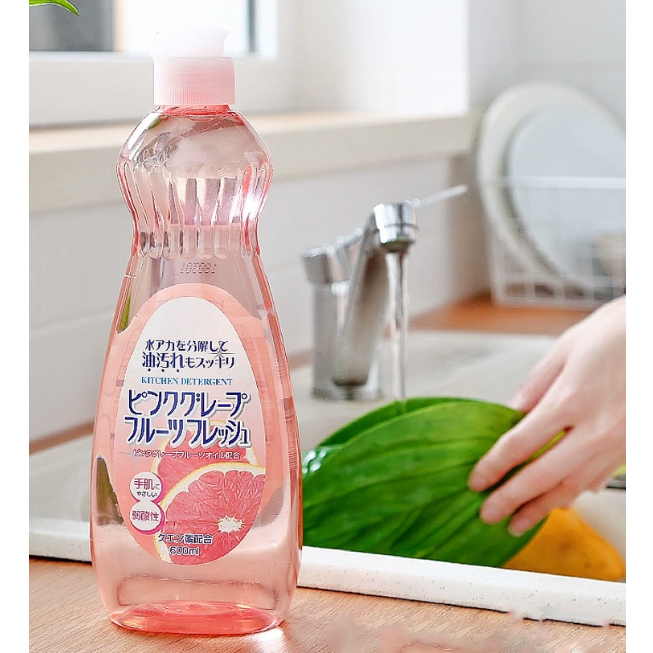 Nước rửa chén bát rau củ quả đồ ăn dặm cho bé Rocket Nhật Bản chai 600ml