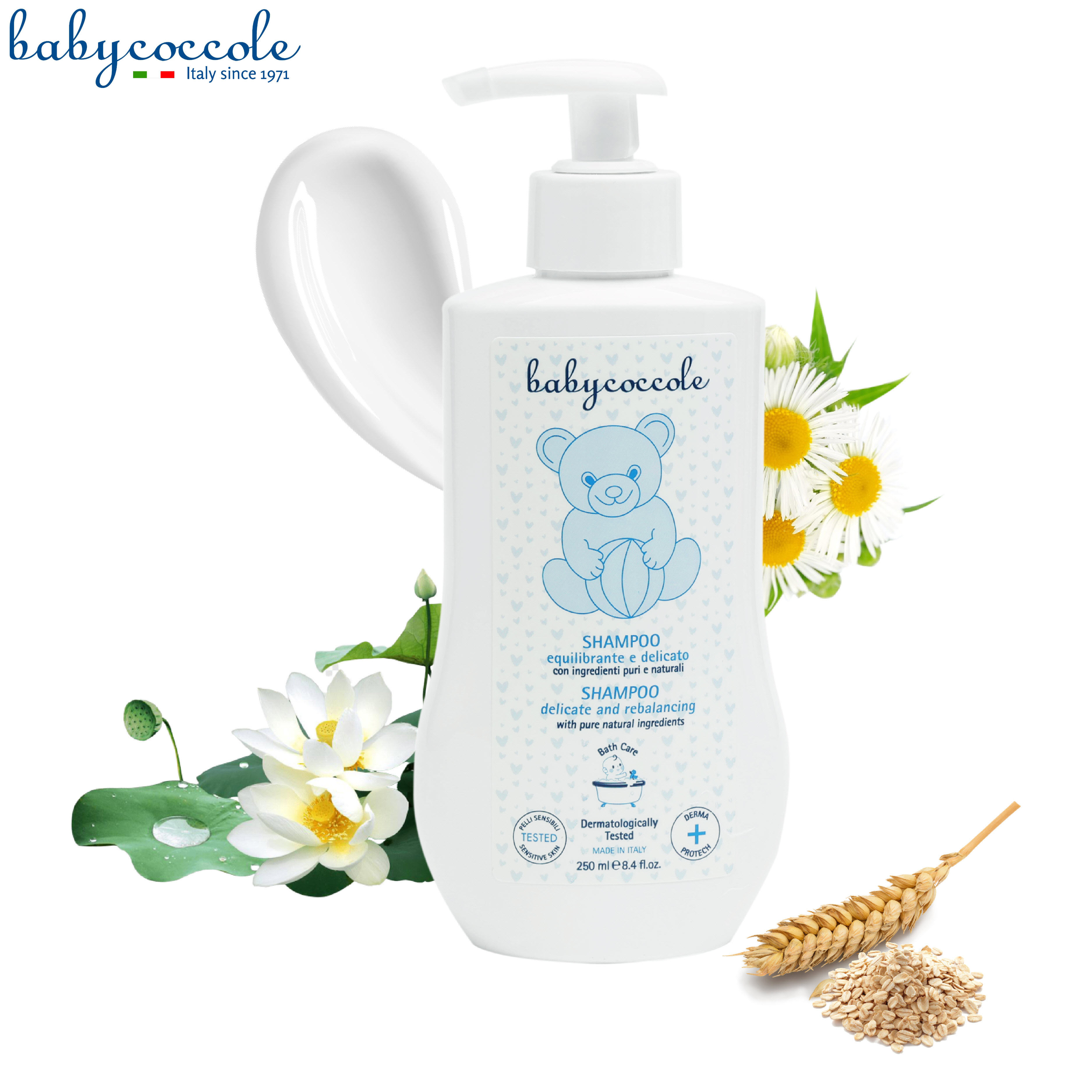 Dầu gội chiết xuất hoa sen Babycoccole 250ml 0M+