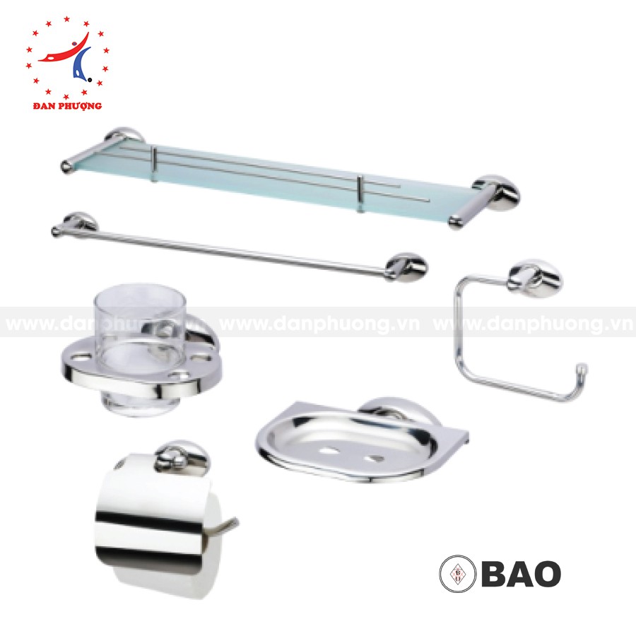 Combo phụ kiện nhà tắm 6 món Inox 304 - Sang trọng, bển bỉ, dễ dàng lâu chùi VN3C