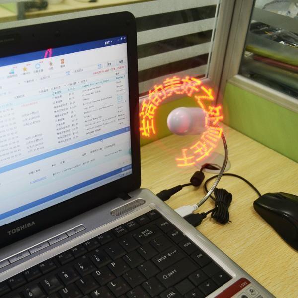 Quạt đèn Led cắm usb có thể lập trình tin nhắn ký tự linh hoạt