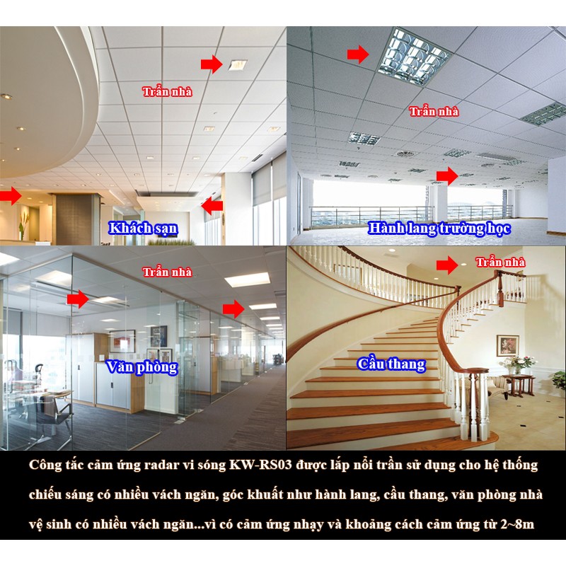 CÔNG TẮC CẢM ỨNG RADA VI SÓNG KAWASAN - RS03B