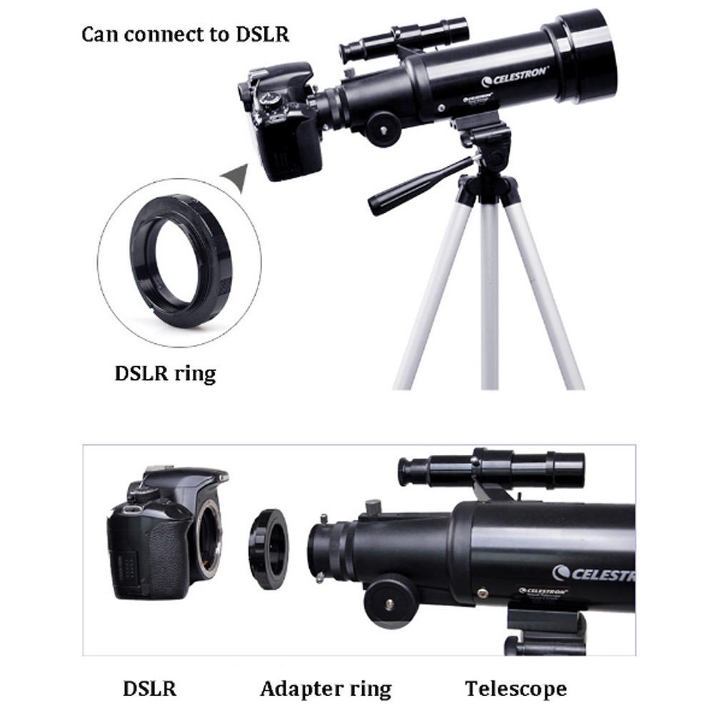 Kính thiên văn Celestron F70400 chính hãng ngắm thiên văn, ngắm cảnh mặt đất như ống nhòm, có ba lô kèm theo để đựng cả bộ kính, nhỏ gọn du lịch, dã ngoại phù hợp khám phá