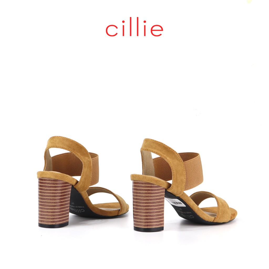 Giày sandal cao 7cm phối thun Cillie 1010