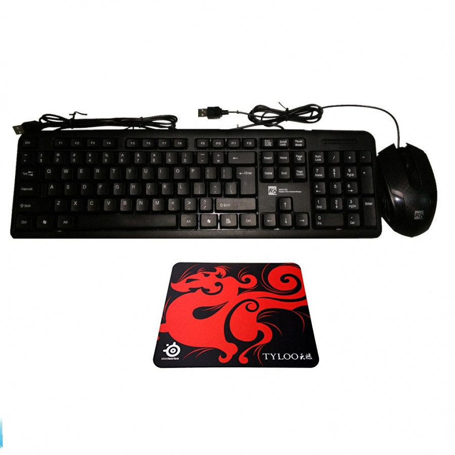 Combo phím dây chuột R8 1901 - HN - HÀNG CHÍNH HÃNG