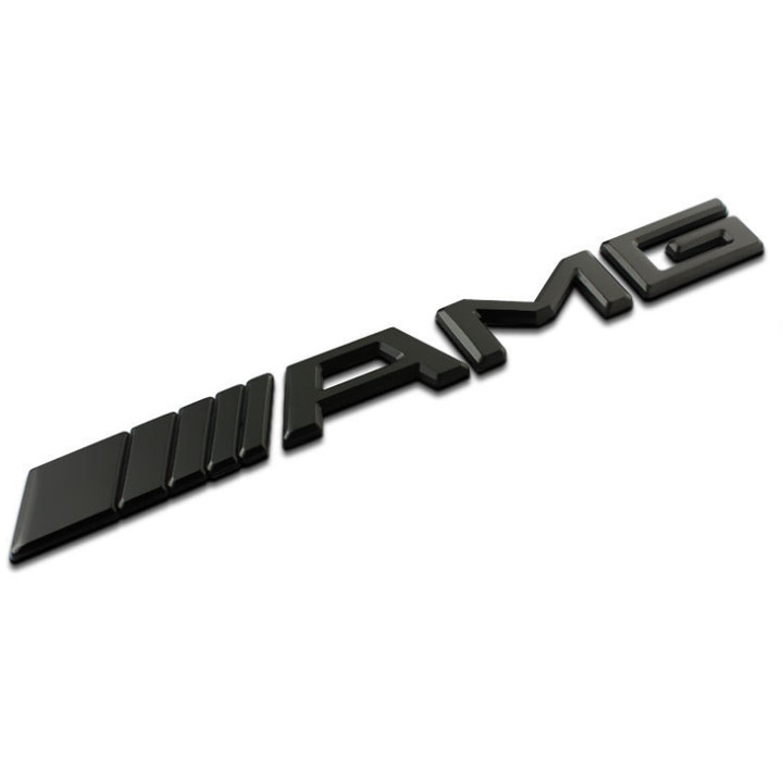 Tem Decal logo 3D hợp kim inox chữ nổi dùng cho xe AMG dán xe đuôi ô tô
