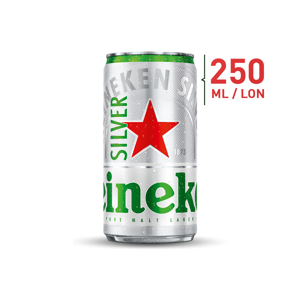 Thùng 24 lon bia Heineken Silver Coolpack 250ml/lon