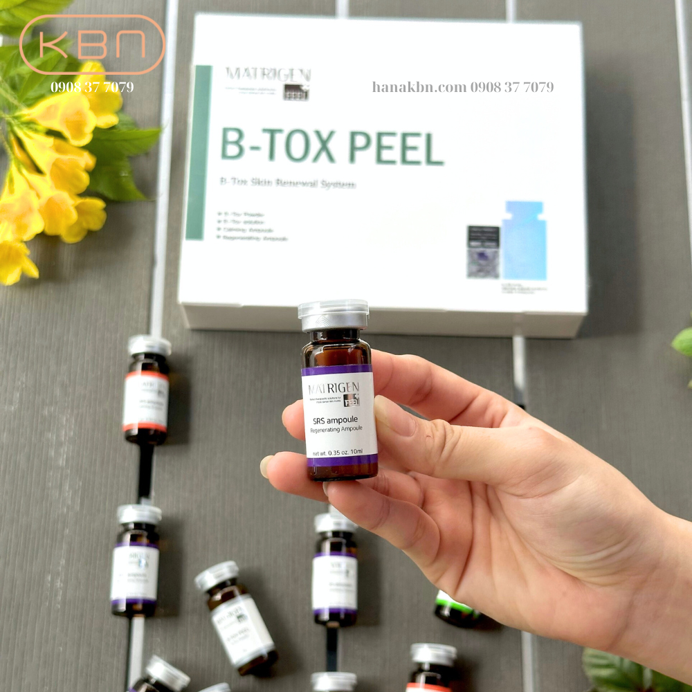 Tảo Peel Da B-TOX PEEL, Tảo Tái Tạo Da 4 Màu - 12 Lọ/ Hộp - Loại Bỏ Độc Tố, Mụn, Làm Sạch Da