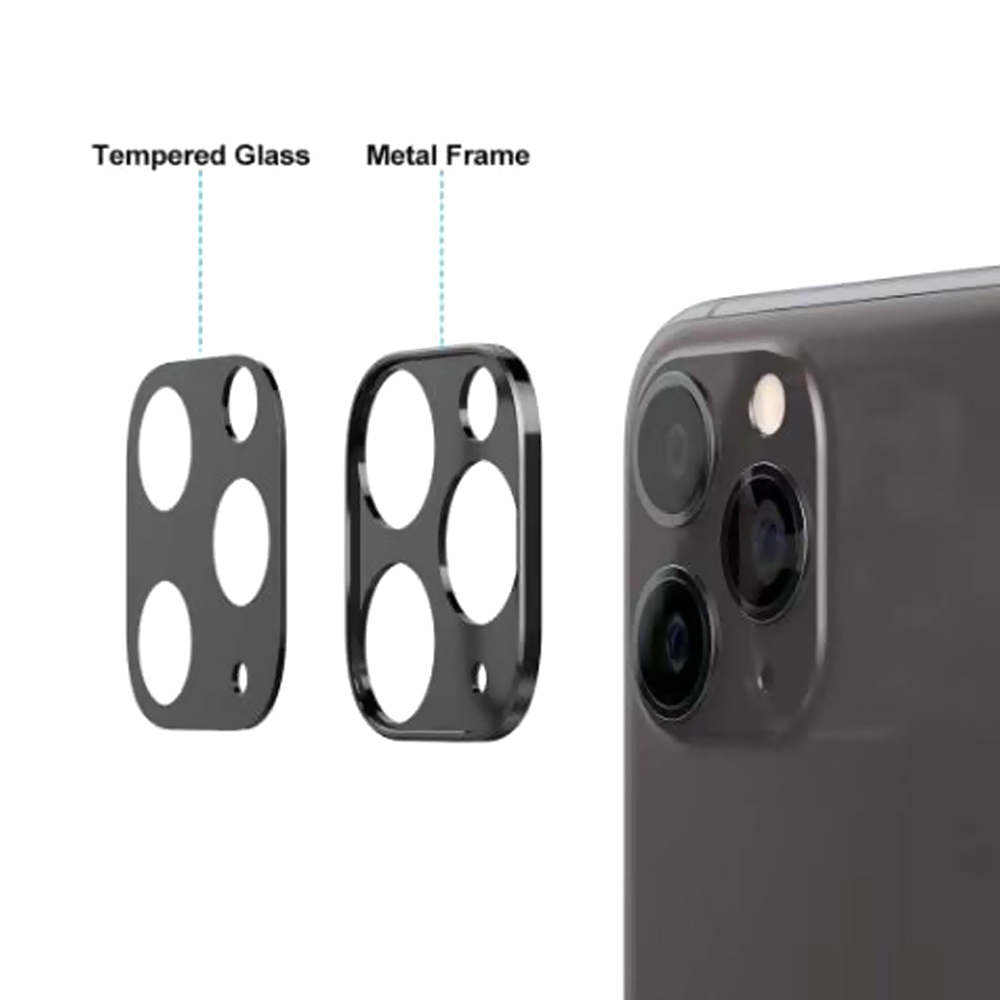 Miếng Dán Cường Lực Có Khung Viền Bảo Vệ Camera cho Iphone 11 Pro – Chống Trầy Xước, Chống Va Đập, Chống Chói, Bảo Vệ Camera Toàn Diện - Hàng Chính Hãng