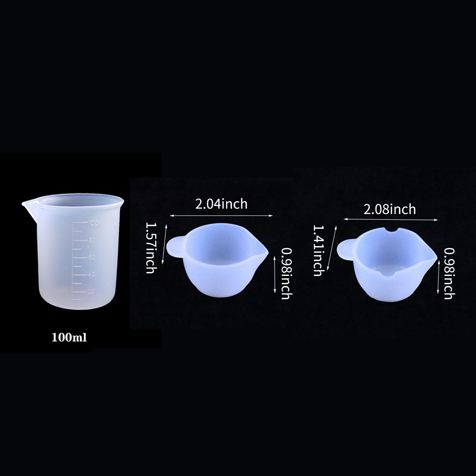 Set 39 Cốc Đo Lường 100Ml Bằng Silicone Dùng Làm Trang Sức Resin Epoxy Đeo Ngón Tay Cho Người Lớn