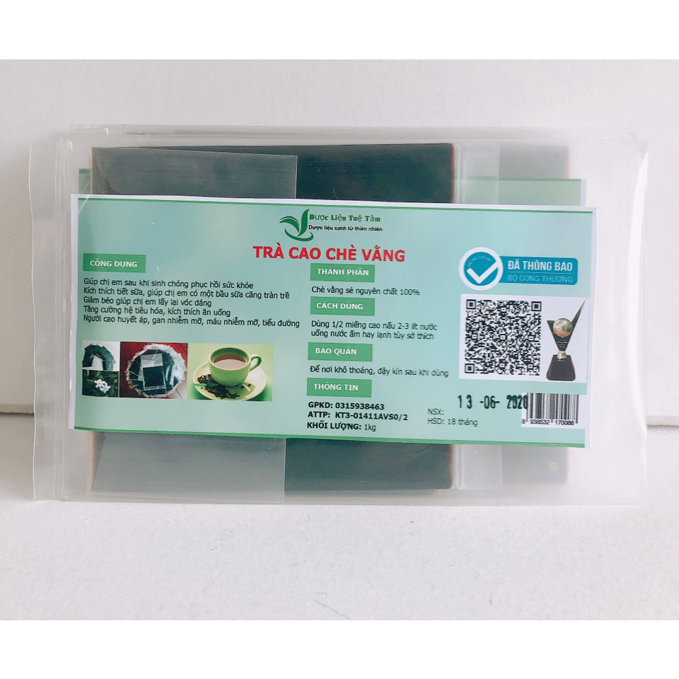Cao chè vằng Quảng Trị - 1kg được 50 miếng - Loại cao cấp giảm cân lợi sữa