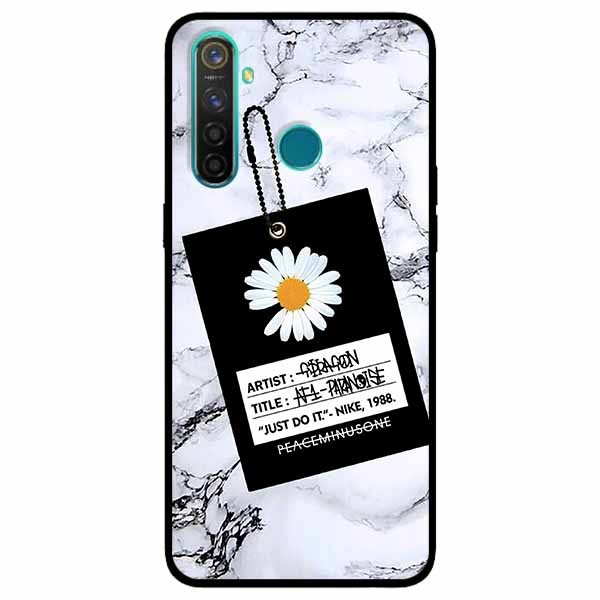 Ốp lưng in cho Realme 5, Realme 5s, Realme 5i Mẫu Cúc Nền Đá