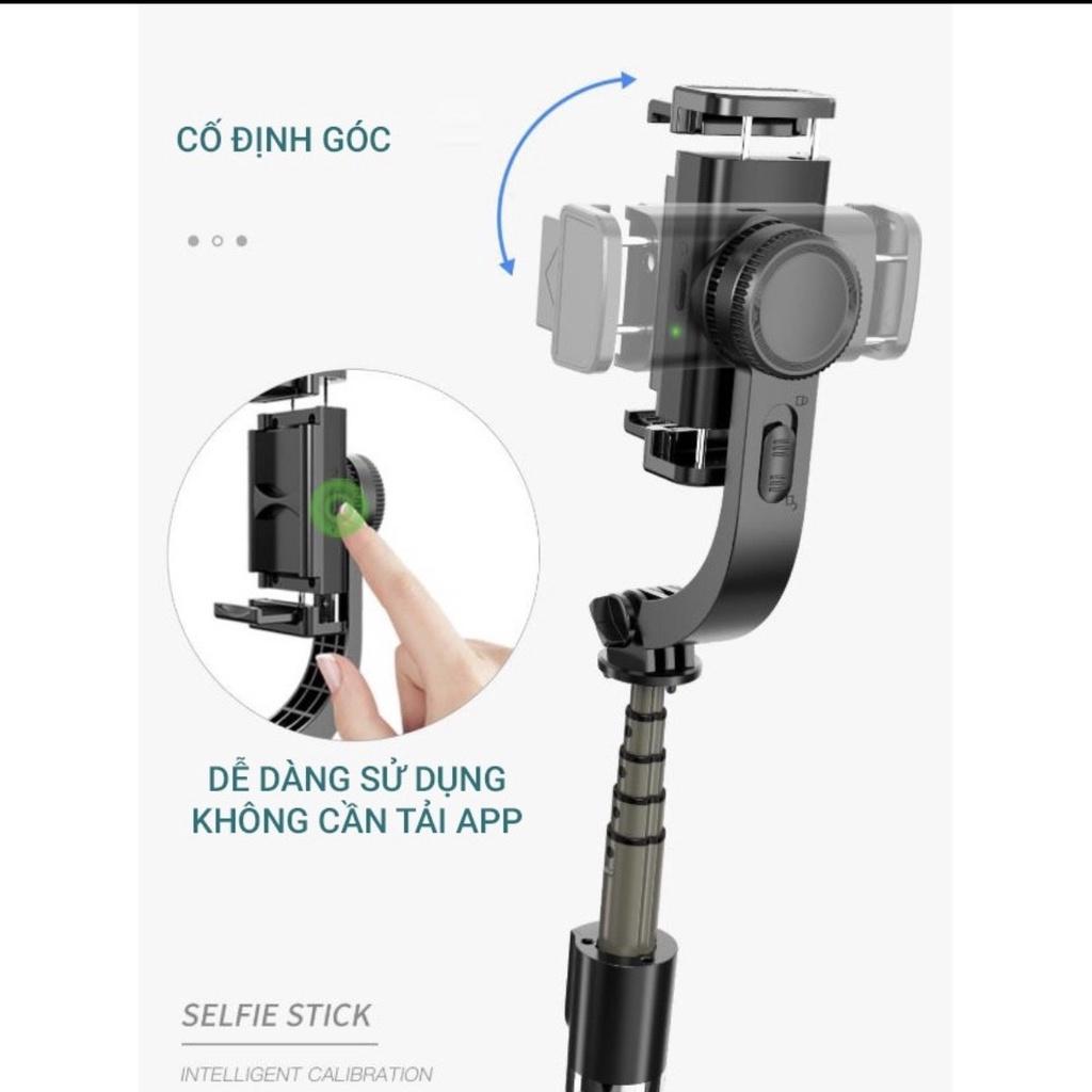 Gậy chống Rung Gimbal Stabilizer L08, Có 3 chân đỡ, có kèm nút bấm Blutooth hàng cao cấp