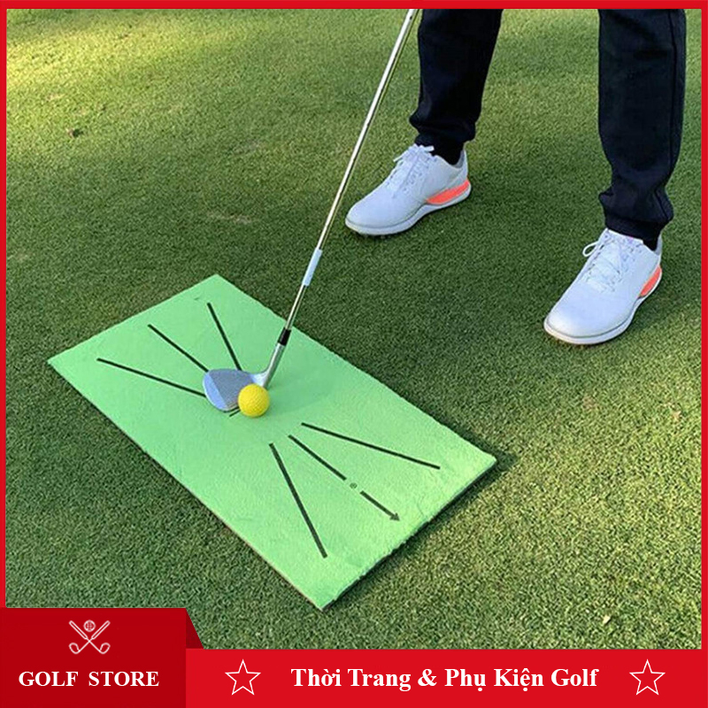 Thảm Tập Swing golf Batting Mat Tại Nhà Ngoài Trời Di Động Mini Có Vạch Định Hướng Phát Bóng Hàng Cao Cấp