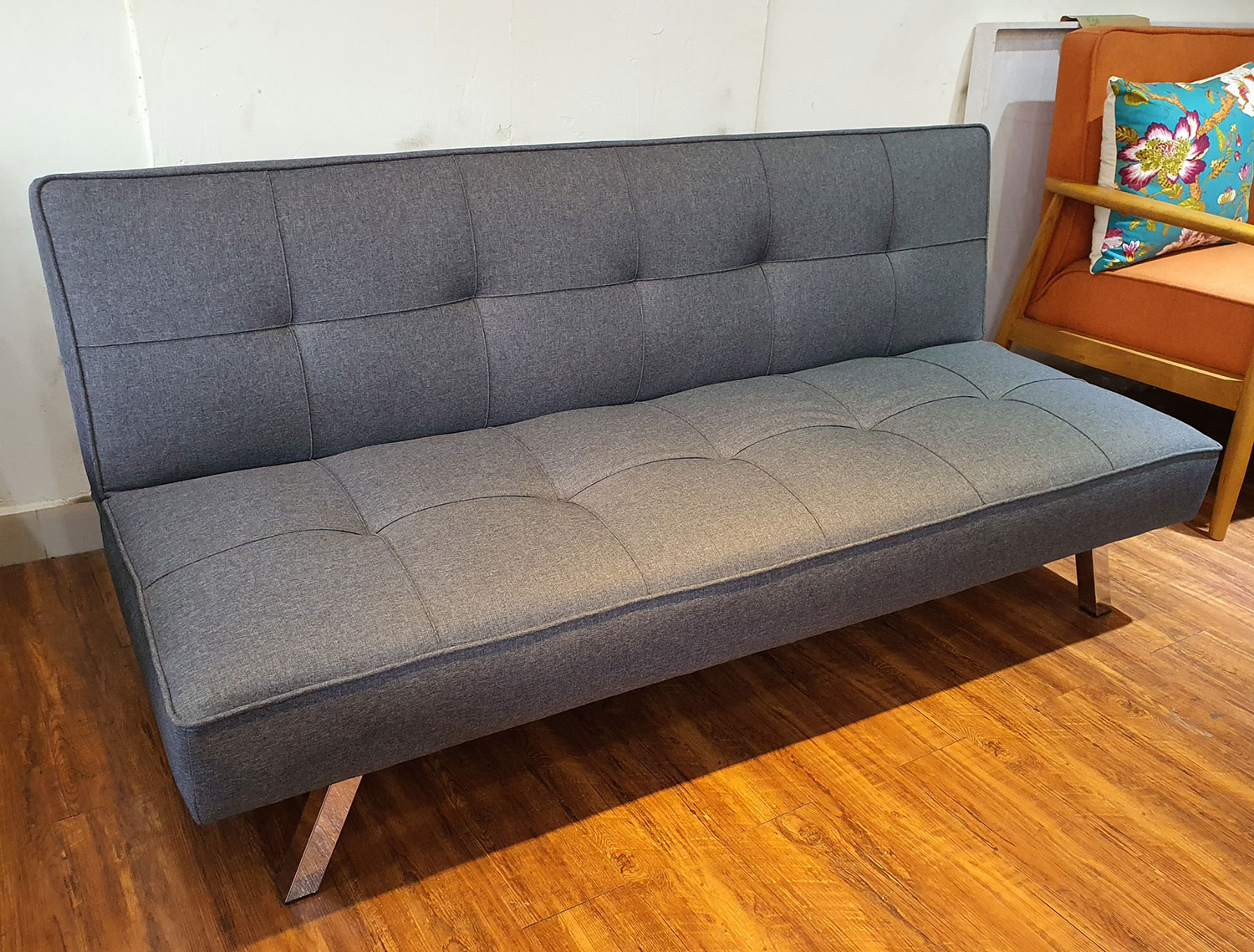 Sofa Giường Nằm Cao Cấp_Sofa Bed Xuất Khẩu Châu Âu Kiểu Hiện Đại_Bọc Vải Bố Mịn Màu Xám_Dài 168 x 96