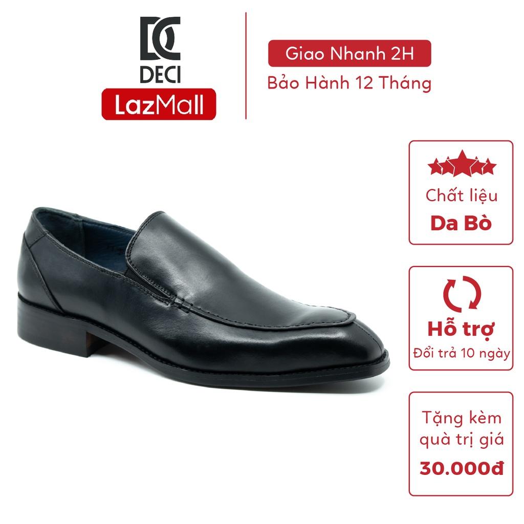 Giày tây công sở DECI màu đen dòng giày Loafer giày lười BROGUE 22