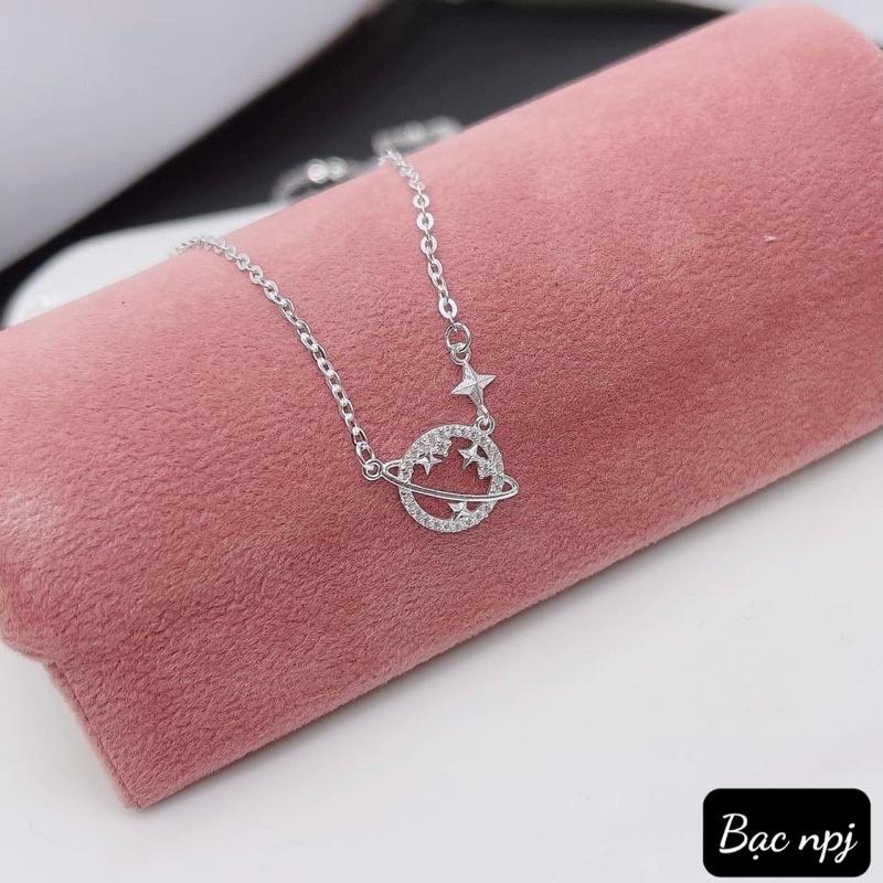 Dây chuyền bạc nữ HÀNG CAO CẤP vòng cổ Galaxy lấp lánh không han gỉ, không dị ứng