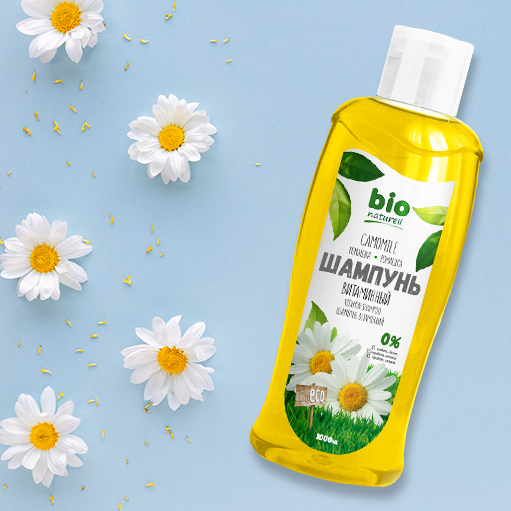 Dầu gội Bio Naturell chiết xuất hoa cúc la mã giúp tóc chắc khỏe  1000ml