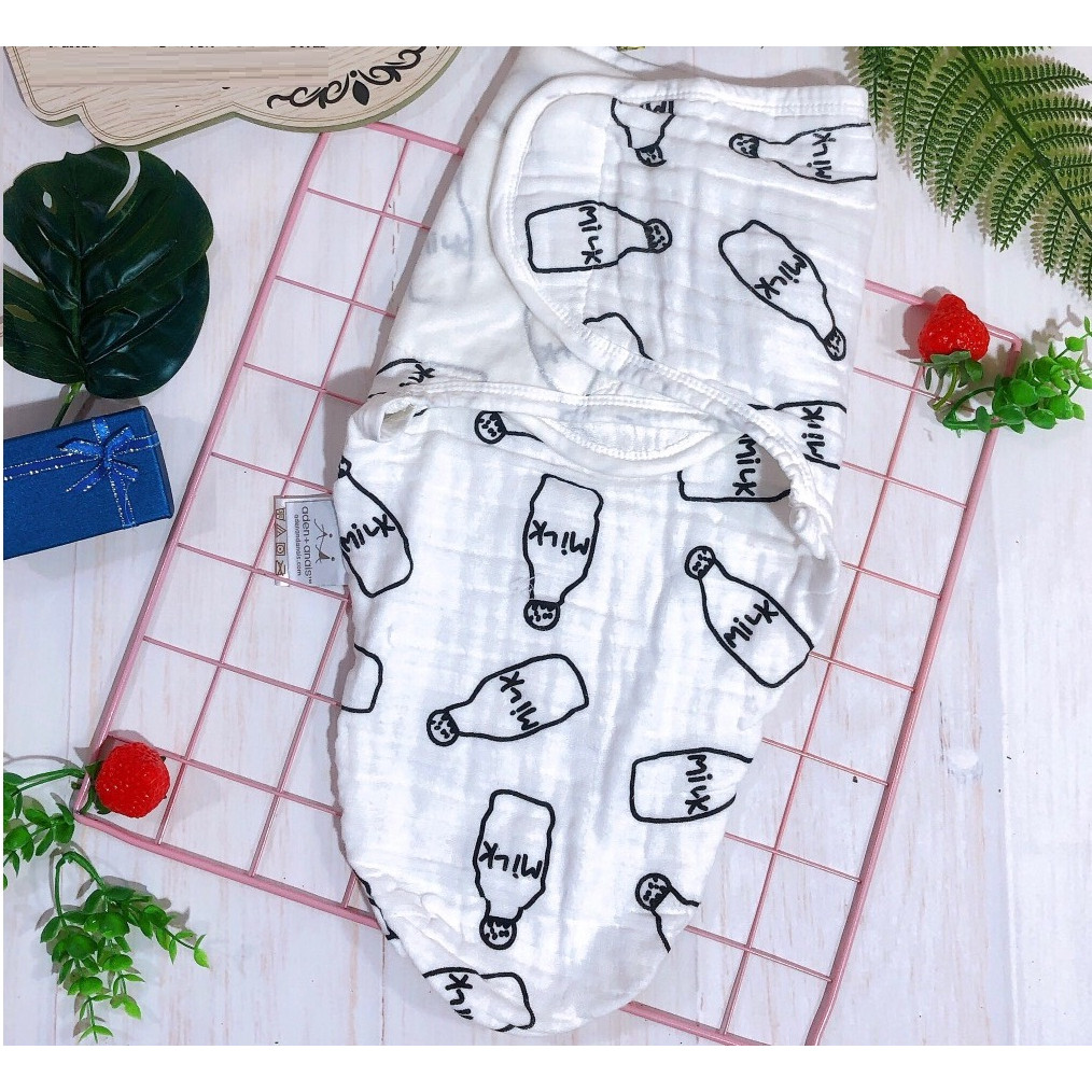 Ủ kén Swaddle 100% sợi tre cho bé từ sơ sinh đến 3 tháng