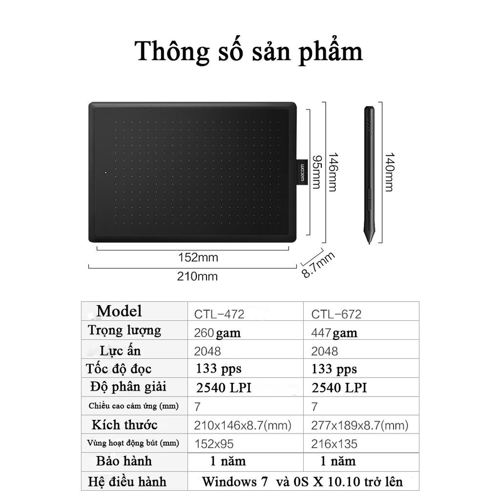 Bảng vẽ đồ họa Wacom CTL 472 chuyên dùng cho thiết kế đồ họa, dùng cùng với các phần mềm photoshop màu đen đỏ cao cấp