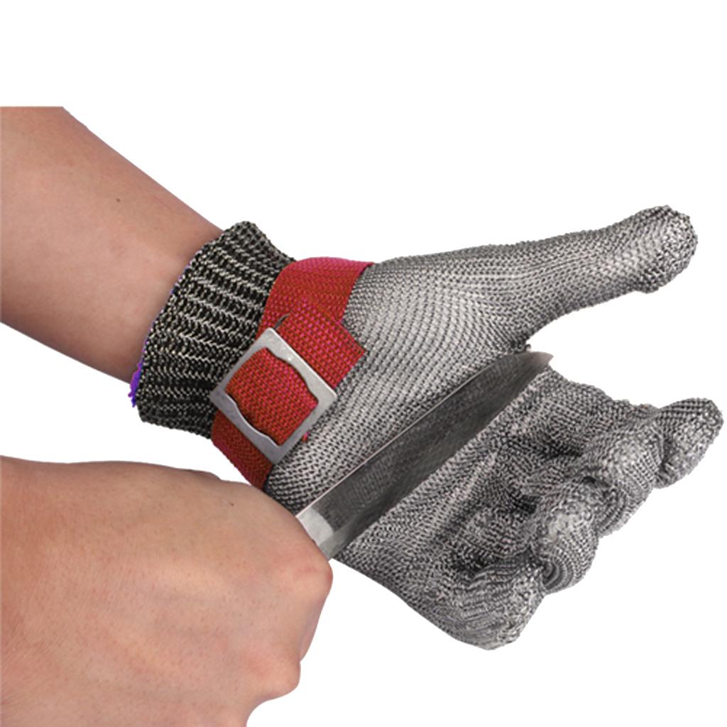 1 Pair Work Glove Safety Cut Proof Stab Resistant Metal Mesh Butcher Gloves