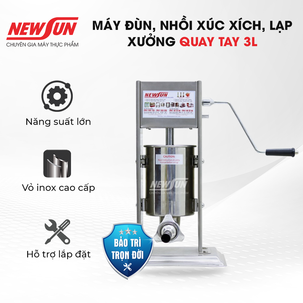 Máy Nhồi Xúc Xích Bằng Tay 3L NS01
