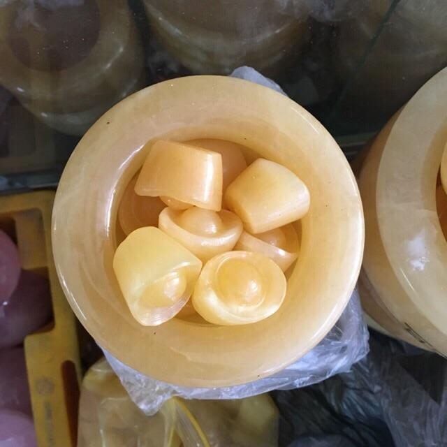 Chậu tụ bảo , tụ bảo bồn nặng 1 kg kèm đế gỗ tphcm