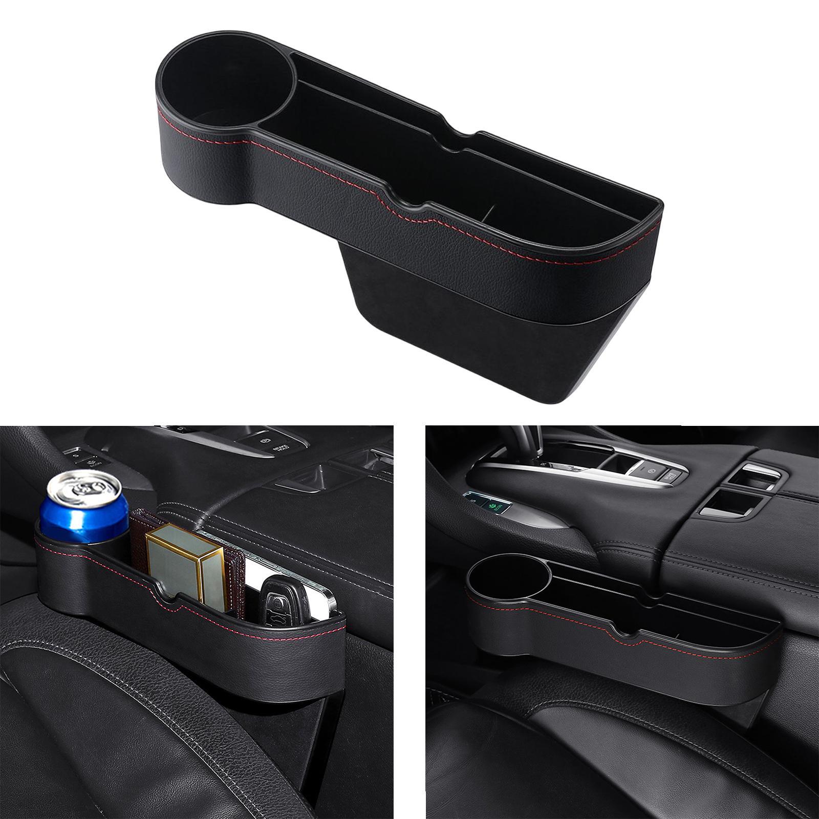 Car Seat Gap Organizer W/ Cup Holder Fit for Cards Wallets Sunglasses