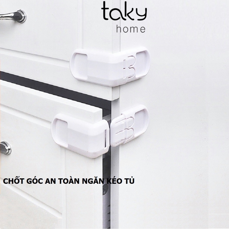 Chốt Khóa Tủ Kéo, Chốt Khóa Bảo Vệ An Toàn Cho Bé - Khóa Chốt An Toàn Tủ, Sử Dụng Miếng Dán Chắc Chắn, Tiện Dụng, An Toàn 3109