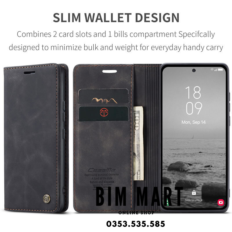 Bao da Caseme cao cấp dành cho Samsung A14/A24/A34/A54 - Hàng Nhập Khẩu