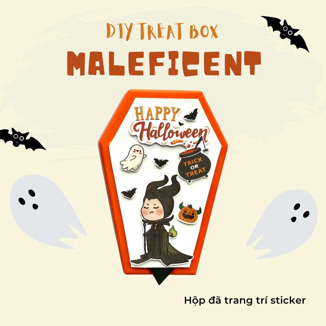 HỘP KẸO HALLOWEEN - BỘ KIT TỰ LÀM DIY TREAT BOX (TẶNG KÈM KẸO CON MA